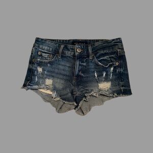 Aeropostale Women's Distressed Blue Jean Shorts
